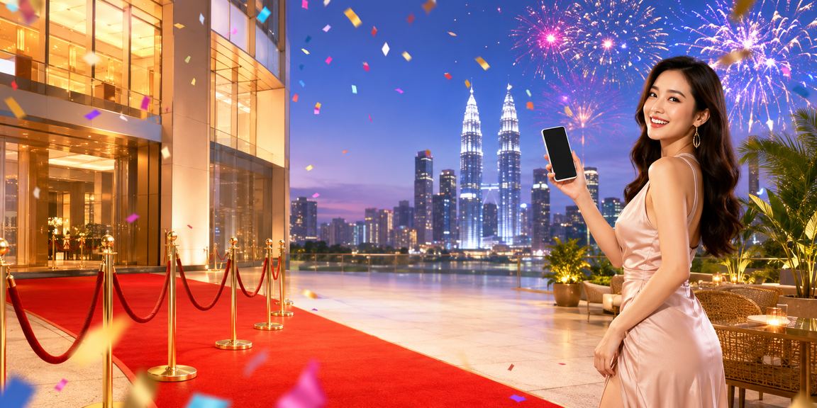 Pengguna membuat deposit melalui aplikasi mudah alih di Kuala Lumpur